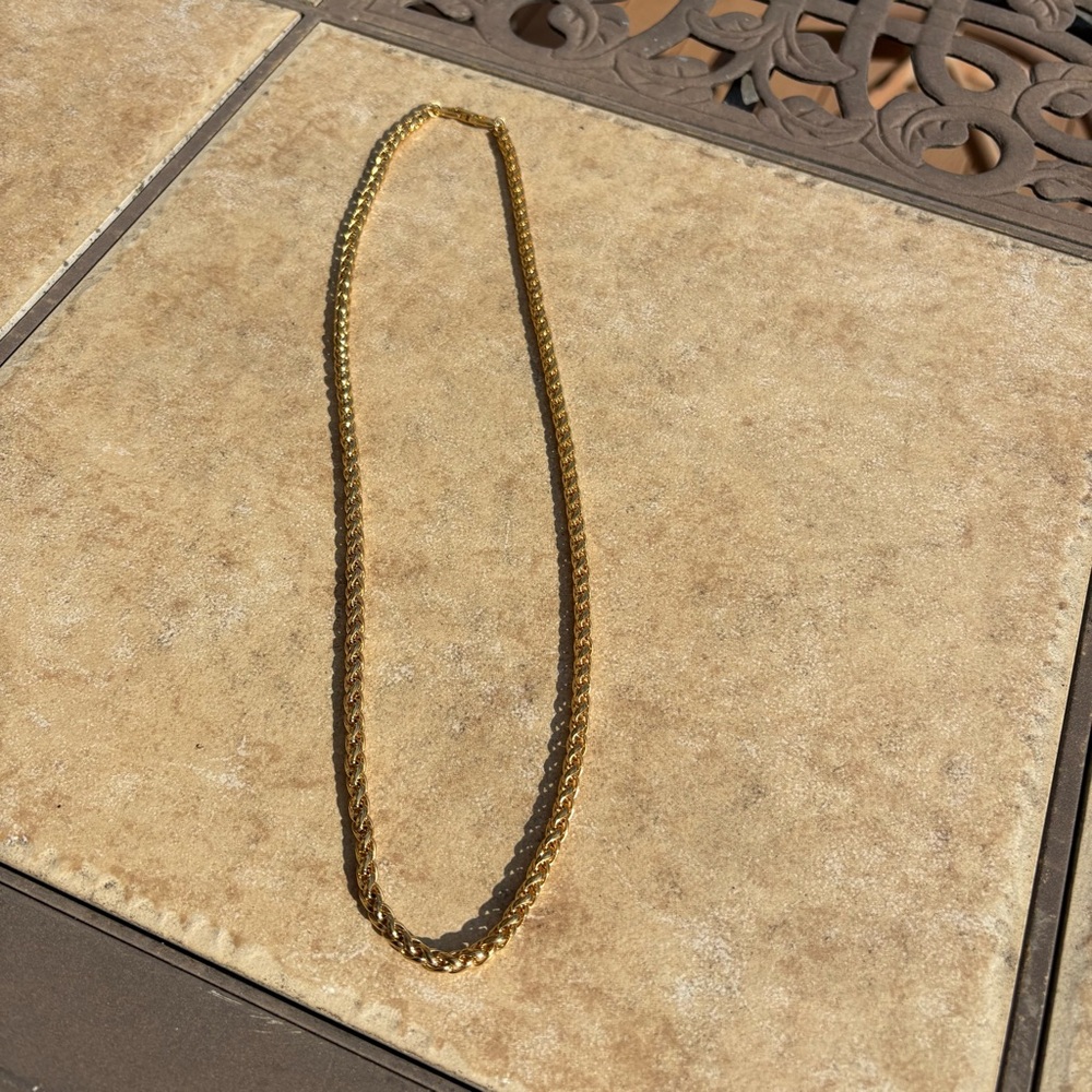 Elegant Mens Gold Plated Chain Necklace - Picture 6 of 7